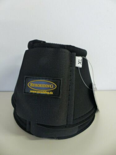 Euroriding Hufglocken aus Neopren Hufglocke Sprungglocken schwarz XXL