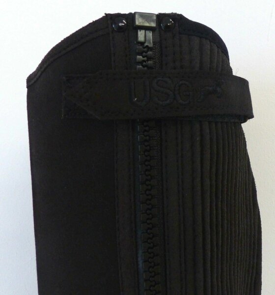 USG Mini Chaps aus Synthetik-Leder Farbe schwarz
