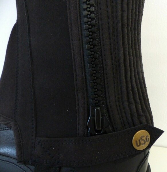 USG Mini Chaps aus Synthetik-Leder Farbe schwarz