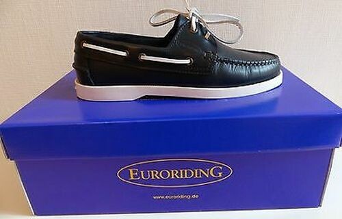 Euroriding Segelschuhe Freizeitschuhe Boots Schuhe Farbe navy weiß 37