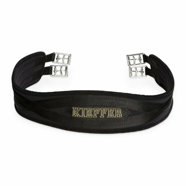 Kieffer Dressur Sattelgurt AIR TEX schwarz ohne Elast...