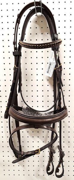 KIEFFER Trense Esperanza braun engl. Rh. schwarze...