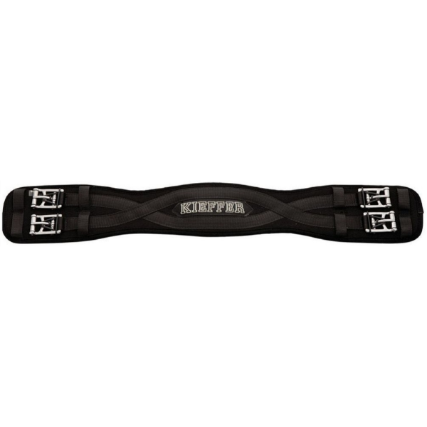 Kieffer AIR TEX Kurzgurt schwarz ohne Elast Sattelgurt mit Elastomerband 50