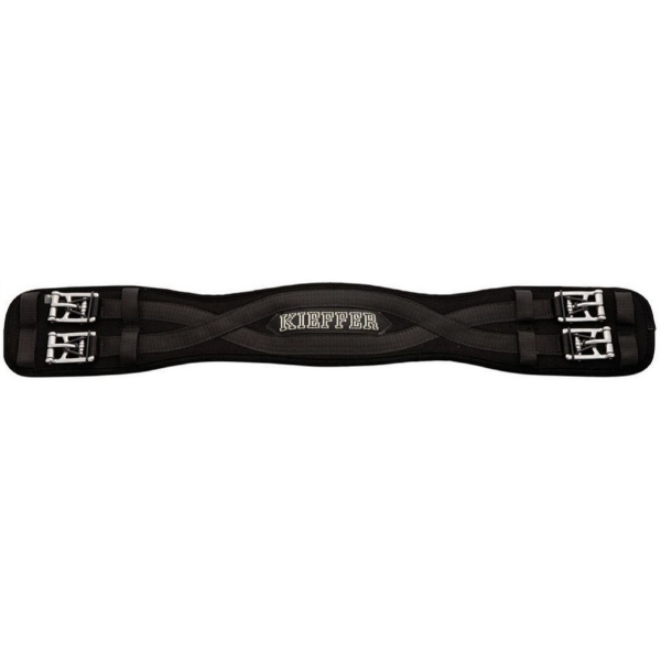 Kieffer AIR TEX Kurzgurt schwarz ohne Elast Sattelgurt mit Elastomerband 60