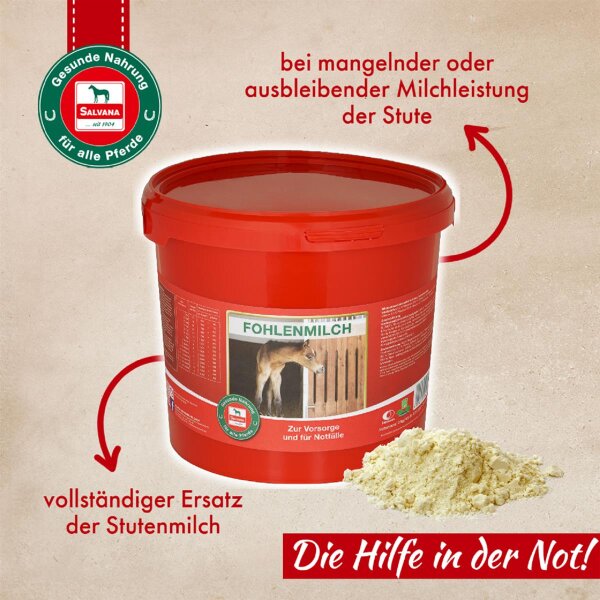 Salvana Fohlenmilch Noteimer 3 kg Stutenmilch-Ersatz