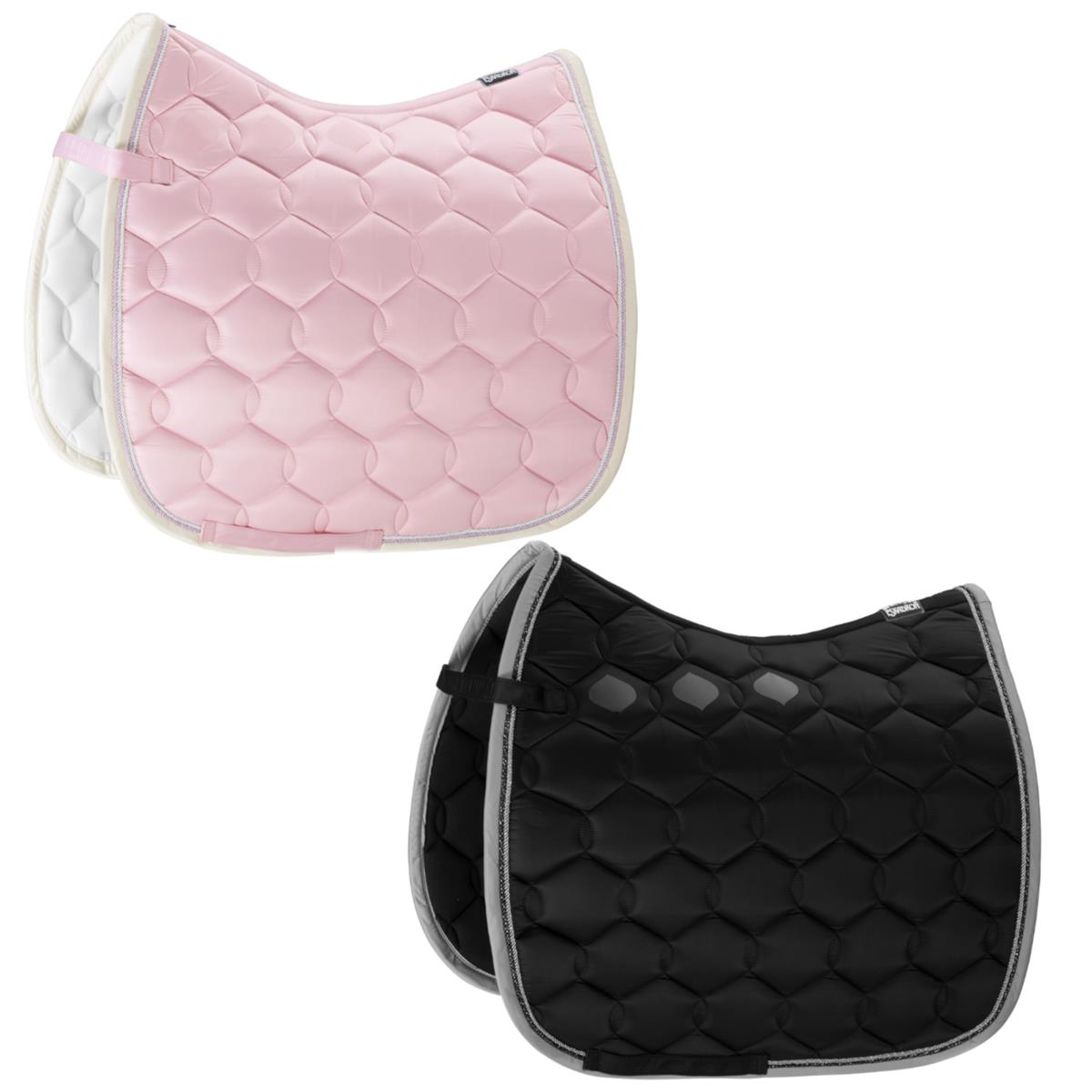 Schabracke Glossy Wave Contrast | Tapis De Selle Poudrerose VS | Tissu Brillant, Intérieur Cool-Dry, Anti-glisse