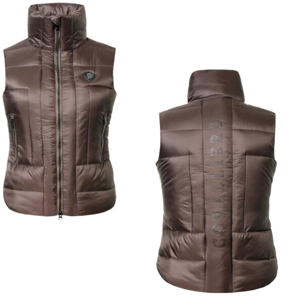 Covalliero Damen Steppweste coffee wasserabweisend Weste HW 2024