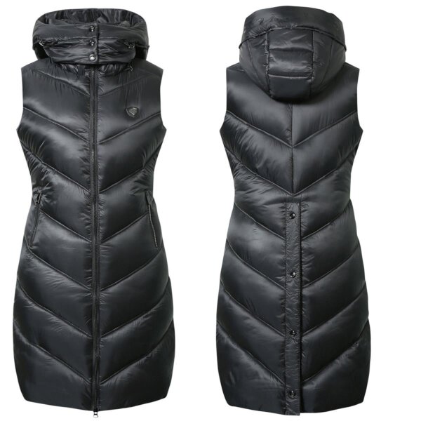 Covalliero Damen Langweste black wasserabweisend Weste HW 2024