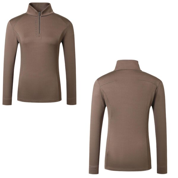 Covalliero Active Shirt coffee atmungsaktiv Langarmshirt HW 2024