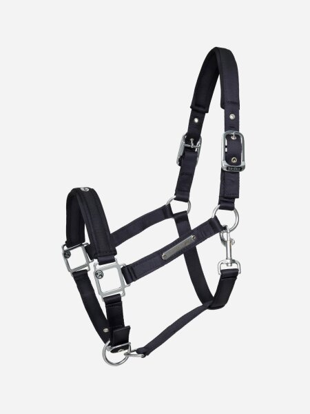 Kieffer Stallhalfter Satin Shine double Pin Schwarz Halfter