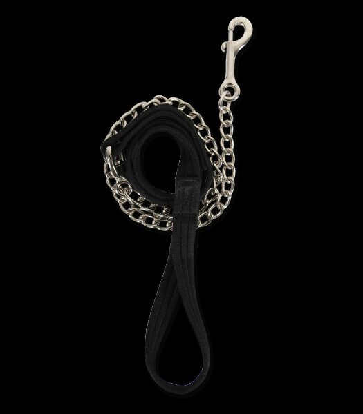 Waldhausen Führkette Soft mit Karabinerhaken weiches Gurtband black