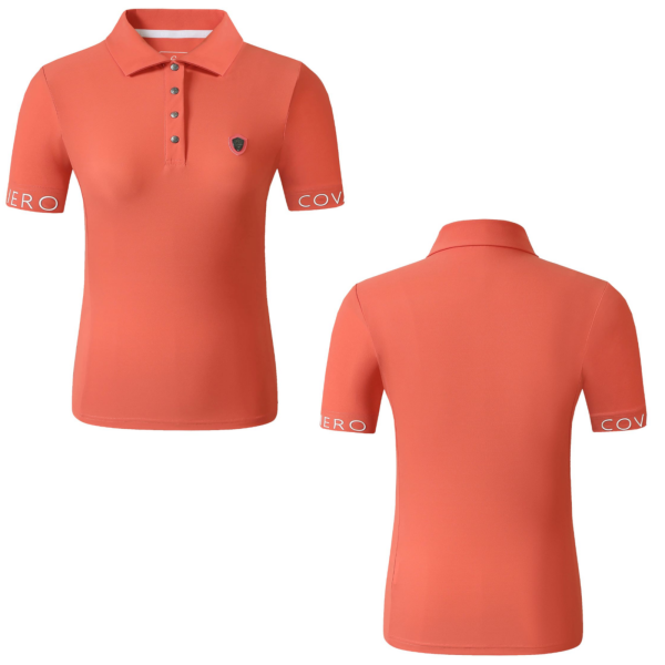 Covalliero Damen Poloshirt coral atmungsaktiver Piquéstoff Shirt FS 2025