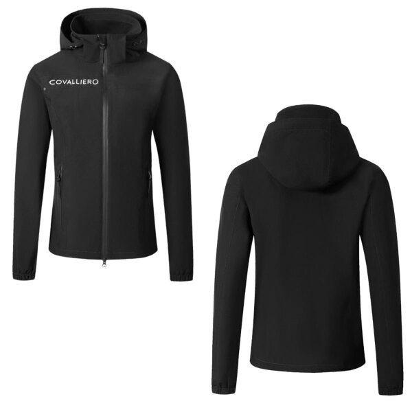 Covalliero wasserdichte Damen Regenjacke black abnehmbaren Kapuze FS 2025