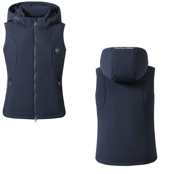 Covalliero Damen Weste darknavy abnehmbaren Kapuze FS 2025