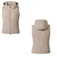 Covalliero Damen Weste beige abnehmbaren Kapuze FS 2025