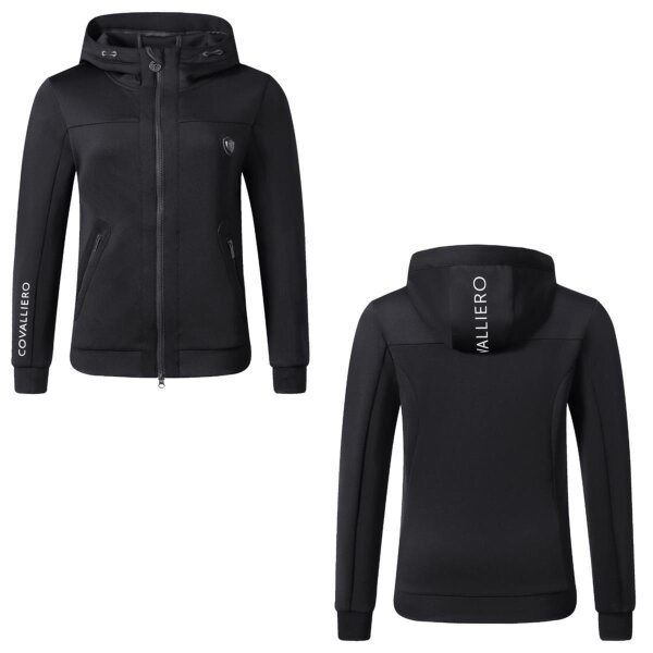 Covalliero sportliche Damen Hoody Jacke black Sweatjacke FS 2025