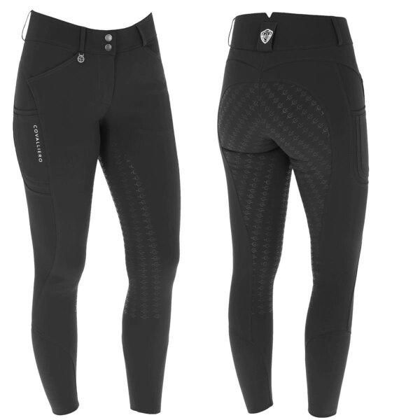Covalliero Damen Reithose Premium black Vollgrip FS 2025