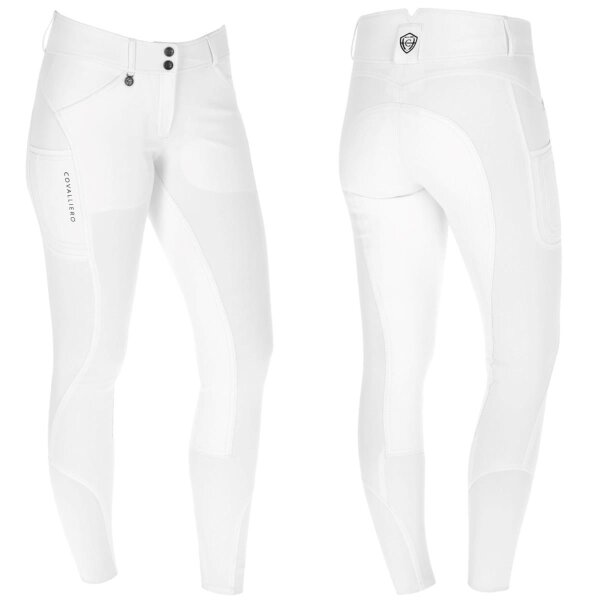 Covalliero Damen Reithose Premium LS white Turnierreithose Vollbesatz FS 2025