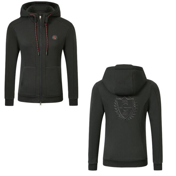 Covalliero Anniversary Damen Hoody Jacke graphite Sweatjacke Logo-Stickerei