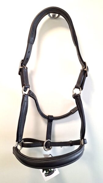 Euroriding Leder Halfter Oakland Super Soft Natural Line schwarz
