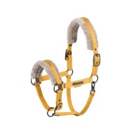 Eskadron Halfter FauxFur double Pin golden yellow...