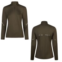 Pikeur Sports Damen Zip Shirt deep Khaki Funktionsshirt...