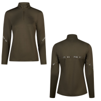 Pikeur Sports Damen Zip Shirt deep Khaki Funktionsshirt...