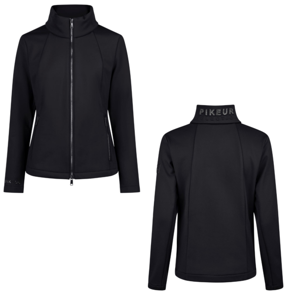 Pikeur Selection Damen Fleece Jacke Puffy-Rhinestones Labeling black HW 2025