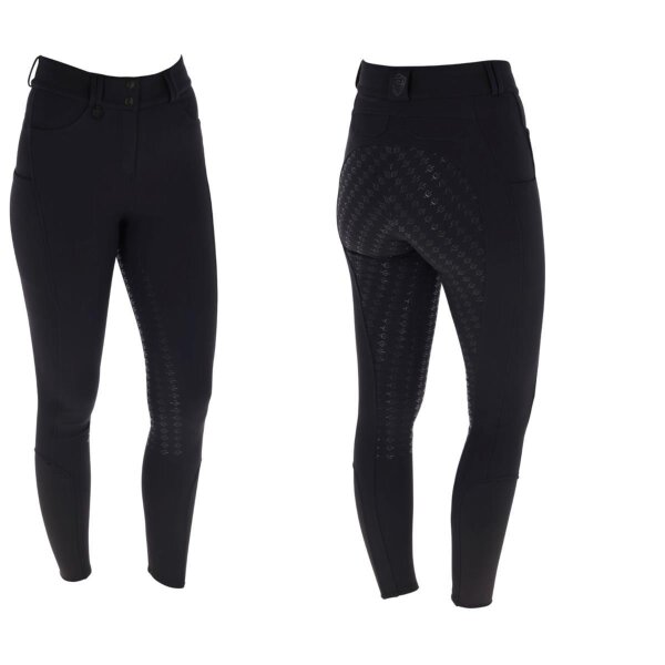 Covalliero Damen Winter Reithose Ganzbesatz mit Grip black HW 2025