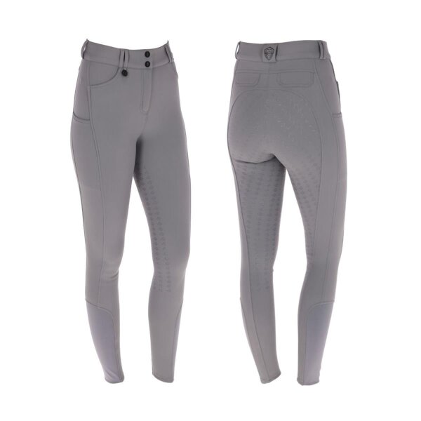 Covalliero Damen Winter Reithose Ganzbesatz mit Grip steel grey HW 2025