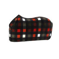 Eskadron Abschwitzdecke Fleece Check black-white-deep...