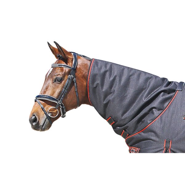 Euroriding Halsteil für Outdoordecke Narva Gr. S  schwarz rot 1200D 250 g