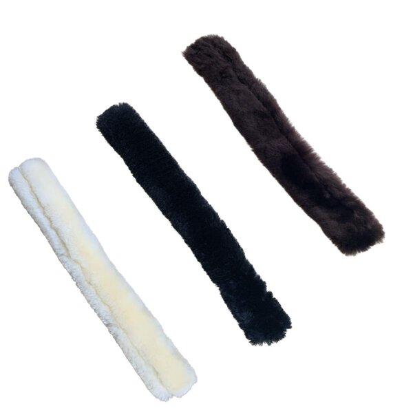 Euroriding Martingal- und Vorderzeugschoner Lammfell 60 cm mit Klettverschluss