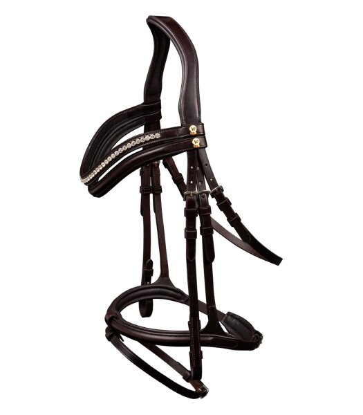 Waldhausen Trense S-Line Trensenzaum Harmony Warmblut engl. RH braun