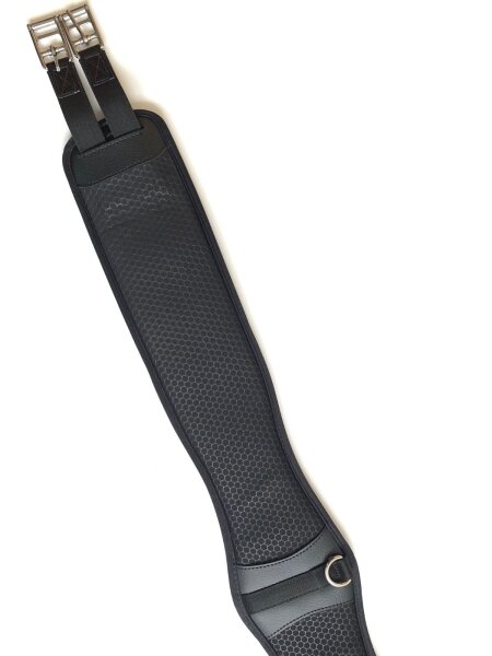 Euroriding Sattelgurt Honeycomb schwarz Langgurt Memory Schaum Konturgurt