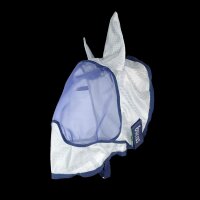Bucas Buzz-Off Deluxe Fliegenmaske mit Ohren Silver/blue...