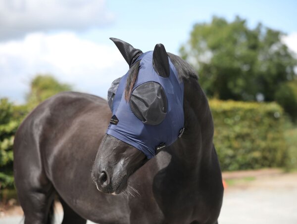 Bucas Buzz-Off Ultra Mask Fliegenmaske mit Ohren navy UV Schutz