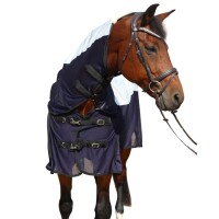 Euroriding Regen- Fliegendecke Kombi silber/navy Sonne reflektierend