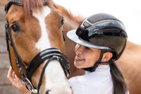 Covalliero Reithelm Elite Polo Lack schwarz mit Disc-System