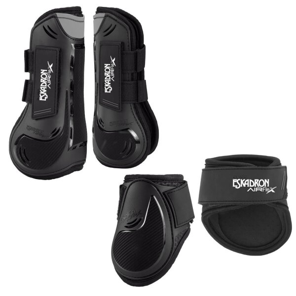 Eskadron Gamaschen Air-Flex Classic schwarz vorne, hinten oder Set