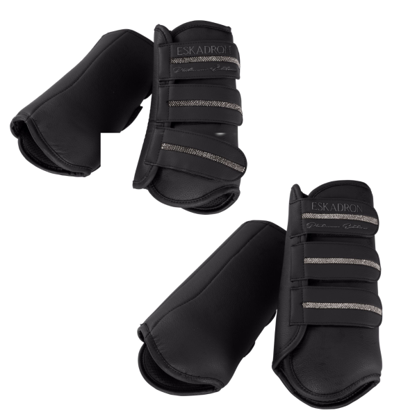 Eskadron Allround Gamaschen Faux Leather black Glitzerstreifen Platinum 2026