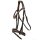 Hans Melzer Horse Equipment Trense Bredeneek braun/messing englisch kombiniert