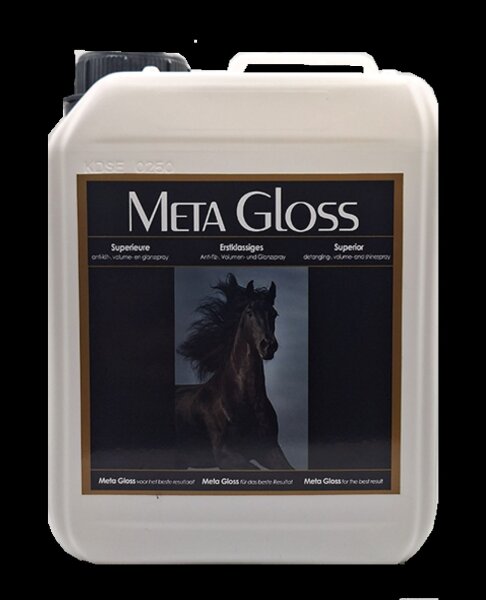 Meta Gloss Anti Filz, Volumen-und Glanzspray  Schweif-Mähnenspray Kanister 2.5 l